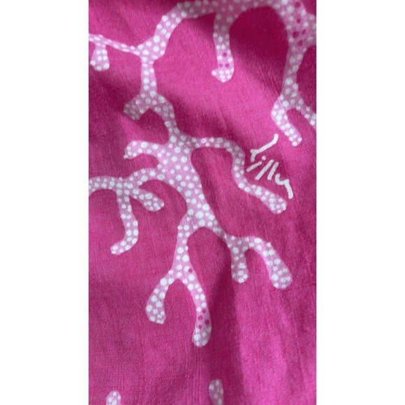 LILLY PULITZER SHERMAN CORAL PRINT ME CRAZY PINK AND WHITE LACE DRESS SIZE S - Picture 9 of 9